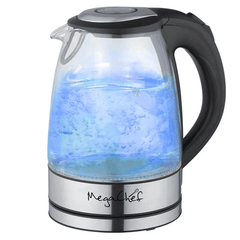 Megachef MGKTL-1761 1.7 Litre Glass & Stainless Steel Electric Tea Kettle